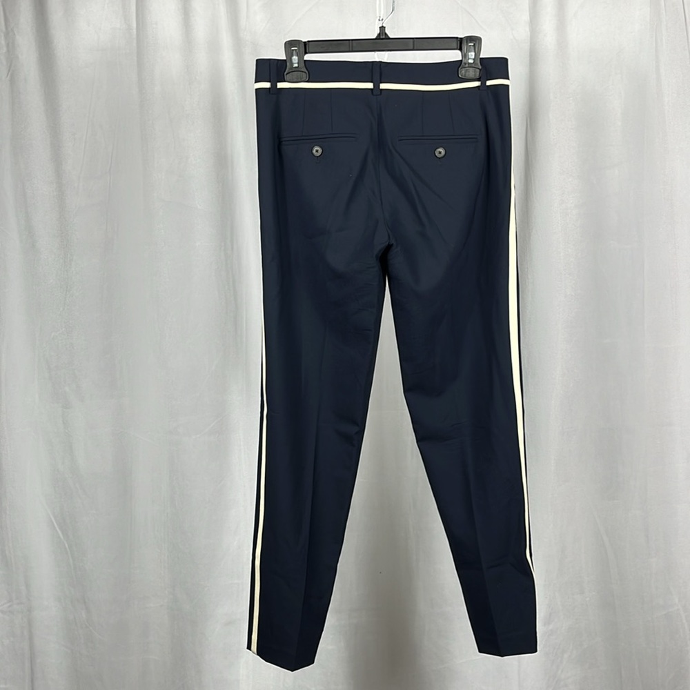 Vince Wool Nautical Strapping Tuxedo Navy Blue Pants. - Picture 4 of 9
